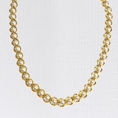 Vintage Napier Necklace Gold Tone Chain Imitation Pearl Intwined Classic 24″