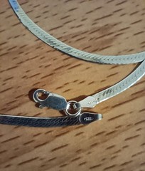 Vtg 925 Italy Sterling Silver 2.5mm Herringbone Chain 20″ Necklace