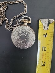 Vintage Napier © Gold Plate Photo Locket Pendant with Chain – Ornate