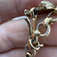 Vintage Monet Necklace Gold Tone Adjustable Signed 16”