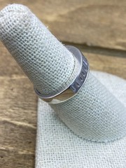 Vintage Channel Set CZ Sterling Silver Band Sz. 7