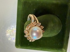 Vintage SOLID 14KT Gold Stamped Pearl Size 7 Ring 2.78g New Old Stock!