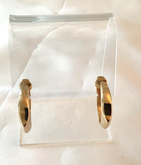 AVON 1978 GOLD TONE SLEEK & SASSY HOOP CLIP ON EARRINGS 595