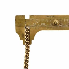 Chunky Curb Chain Charm Holder Necklace in Gold tones Pocket Watch Chain Lanyard