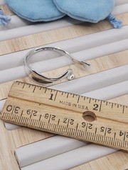Vintage Elsa Peretti Tiffany & Co Sterling Silver Minimalist Hoop Earrings Rare
