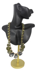 ALDO Anna Wintour Necklace Georgian Collet Riviere Rivoli Pear Crystal Collar