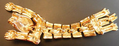 Vtg RARE Jackie Collins Puma Panther Leopard Cat ARTICULATED Pin Rhinestone eyes
