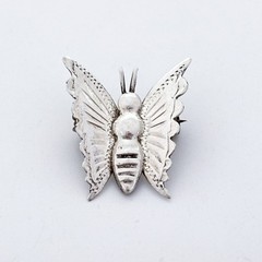 Estate Mexico Sterling Silver 925 Butterfly Pin Brooch