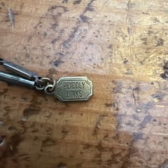 Vintage Pididdly Links Brass Locket Necklace Faux Pocket Watch Kingston N.Y 37”