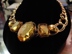 VTG champagne golden necklace 1960′