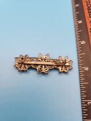Antique1920- 1930s Sterling Silver (tested) FILIGREE Flower Hairpin .22 OZ