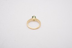 Vintage 10k Yellow Gold Emerald Childs Ring Size 0.5