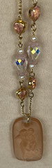 Vtg Kirks Folly Kissing Cherubs Pendant Necklace AB Rhinestones Retired 1990’s