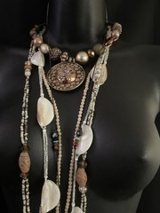Vtg 90s-Now Chunky Jewelry Lot Boho Curated Stone Bead Labels 50pc Wear