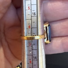 Vintage Avon Cocktail Ring Large Facted Cognac Color Glass Gold Tone Sz 6