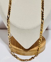 Vintage Lady Remington Gold Tone Figaro Chain Necklace 22in