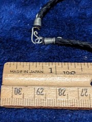 Vintage Tiki Stone Pendant Leather Surf Necklace
