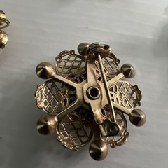 Vintage 12 Brooch Collection | Mix Lot Rhinestones Gold Silver Tone Floral