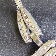 VNTG 1950’S SIGNED ESHA RANDEL CHANNEL SET RHINESTONE ADJ. NECKLACE CHOKER RARE