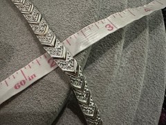 Vintage Sterling Silver Arrow V Bar Link Tennis Bracelet 7.5″