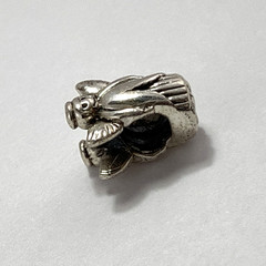 Two 925 Sterling Charm Beads 3-D Angel plus Guardian Angel to Protect and Guide