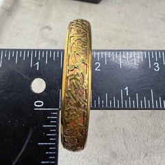 Vintage Bangle Bracelet Gold Tone 8.5”