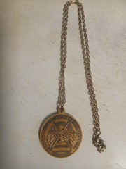 Vintage Bronze Bicentennial Liberty Bell Necklace 1776-1976