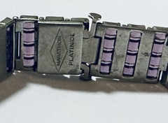 Vintage 1940s American Made Bracelet With Lavender Color Crystals Marathon Co.