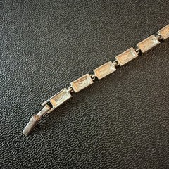 Silver Tone And Black Vintage Bracelet