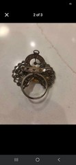 Vintage Bible, Quartz Crafted Pin Collectible Brass Look