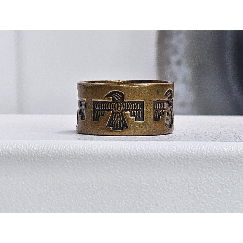 Vintage Bronze Eagle Ring/Band Size 5.25
