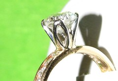 SALE 14k YG 2.27 tcw Diamond Solitaire Eternity Band Ring–sz 5¼ – SI2-I/J color