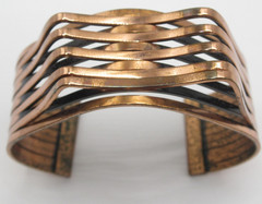 Renoir Signed Cuff Vintage Modernist Bracelet Designer