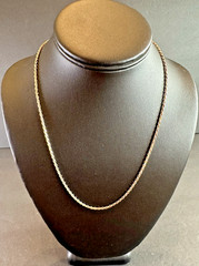 Vintage OTC Italy Sterling Silver 925 2mm Necklace 20″