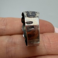 Rare Vintage USSR 875 Silver Kubachi Niello Ring Star Hallmark Size 9 2.79g