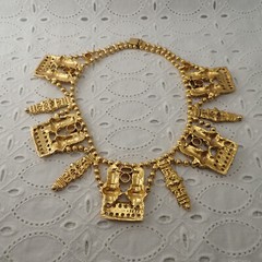 Book Juliana D&E for KJL Cast Urn Parure Bib Necklace Bracelet Egyptian Set