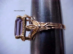 3.1Ct Emerald Cut Lab Created Amethyst Diamond Anniversary Gift 14k Gold FN Ring