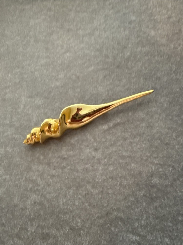 Gold-tone Brooch Seashell Very Good Condition
