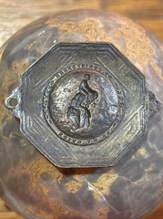 Vintage St Christopher “Be My Guide” Enamel Pendant