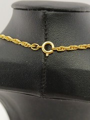 NEW OLD STOCK 1970s goldtone crystal lucite heart lock pendant necklace