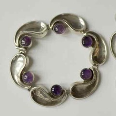 Antonio Pineda attributed Mexico sterling silver Amethyst Set