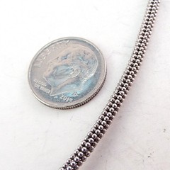 Vtg OXETTE 925 Sterling Silver Chalcedony Crystal Bead Long Necklace 35.5″ Boho