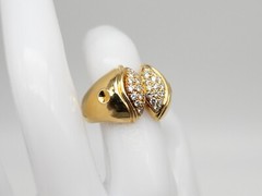 Signed MOVADO $5450 1ct VS F IDEAL CUT Diamond 18k Yellow Gold Band Ring 11g
