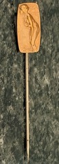 Vintage Art Nouveau Bathing Beauty Nude Brooch Stick Pin