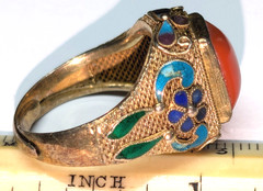 Vintage Silver Multi Stone Ring