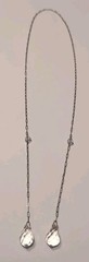 Antique Art Deco Clear Crystal Lariat Necklace