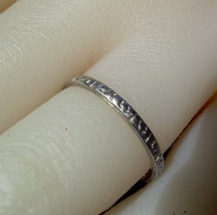 Original ART DECO SOLID 14K GOLD Wedding BAND Gatsby era Antique RING Size 6.25