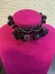 Betsey Johnson Black Out Beaded Stretchable Bracelet Extremely Rare – 3