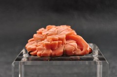 Intricate Hand-Carved Natural Coral Floral OBIDOME Certificate (total 71.0ct).