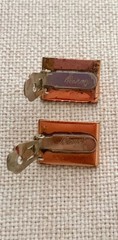 Vintage 1958 Mid-Century Copper Necklace & 2 Copper & Enamel Earring Set* Estate